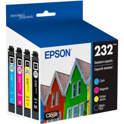 NEW Epson 232 Genuine Ink Cartridge Black and Color Combo Pack T232120-BCS